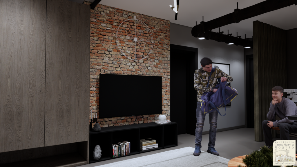Interior design online render fotorealistico 100mq per mio figlio
